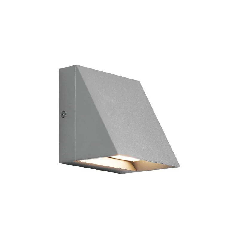 Adjustable Industrial Lighting for Flexible IlluminationPitch 5 In. LED Outdoor Wall Sconce 277V 3000K Silver Finish