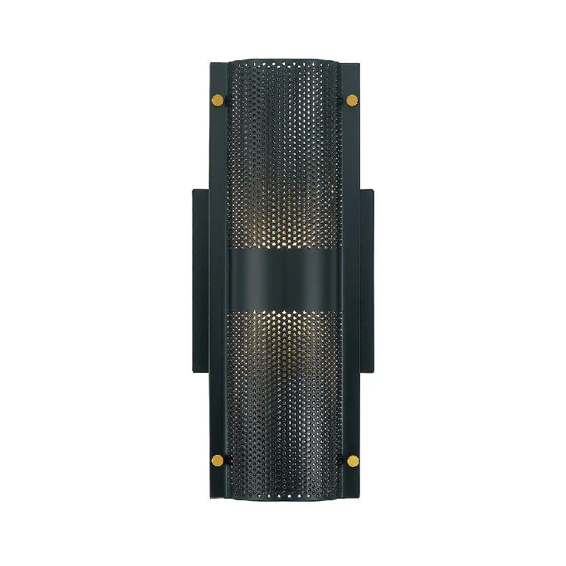 Corrosion - Resistant Industrial Lighting for Coastal FactoriesWestcliffe 2 Lights 12 In. LED Outdoor Wall Sconce Black finish