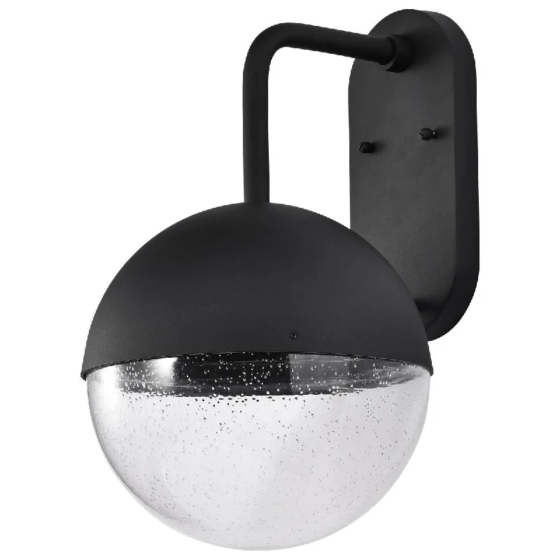 Industrial Lighting for Chemical PlantsAtmosphere 17 In. LED Outdoor Wall Light Black Finish Seeded Glass