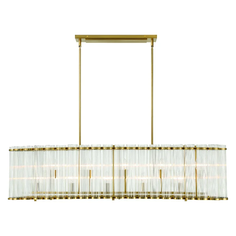 Track lighting with frosted glass shadesGlasbury 52" 10-Light Chandelier