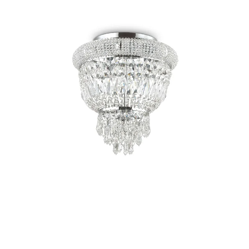 Track lighting for retail window displaysDubai Flush Crystal F3/6/24Lt - Chrome/Brass Finish