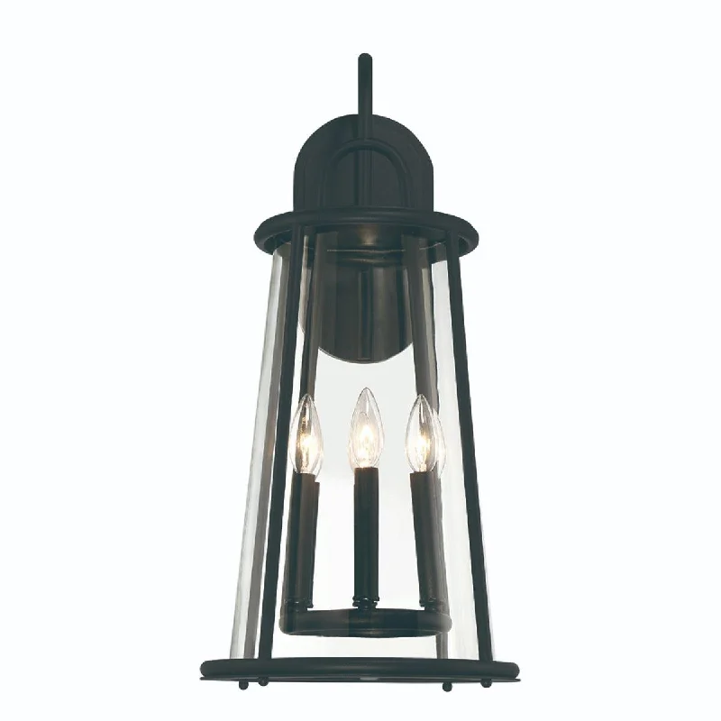 Industrial Lighting for Metal Fabrication ShopsDaulle 22 In. 6 lights Outdoor Wall Sconce Satin Black Finish
