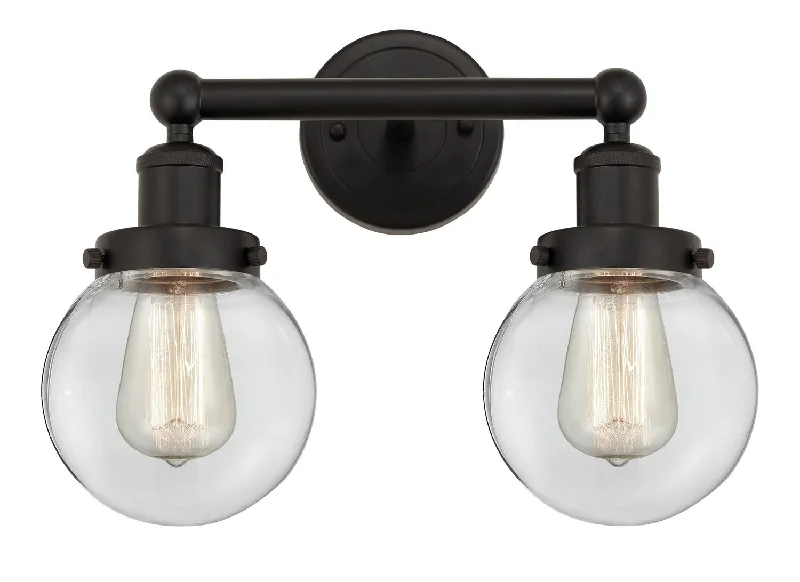 Industrial Lighting for Metal Fabrication ShopsEdison Two Light Bath Vanity