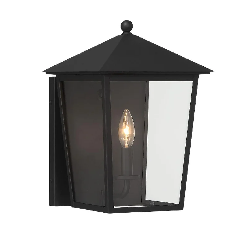 Industrial Lighting for Printing Press FacilitiesNoble Hill 15 In. Outdoor wall lantern Black Finish