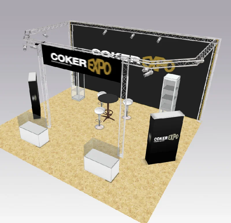 Track lighting for highlighting bookcasesHire - Lighting Truss (For 6m x 5m floor area)