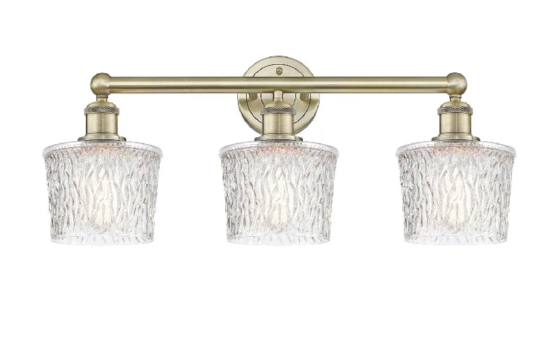 Industrial Lighting for Textile MillsEdison Three Light Bath Vanity