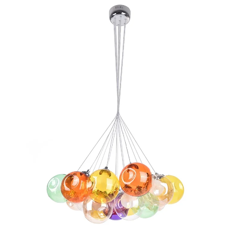 Chandeliers with Colored Glass for a Splash of ColorChandeliers with Colored Glass for a Splash of Color15 - Light Shaded Globe Chandelier - Orange