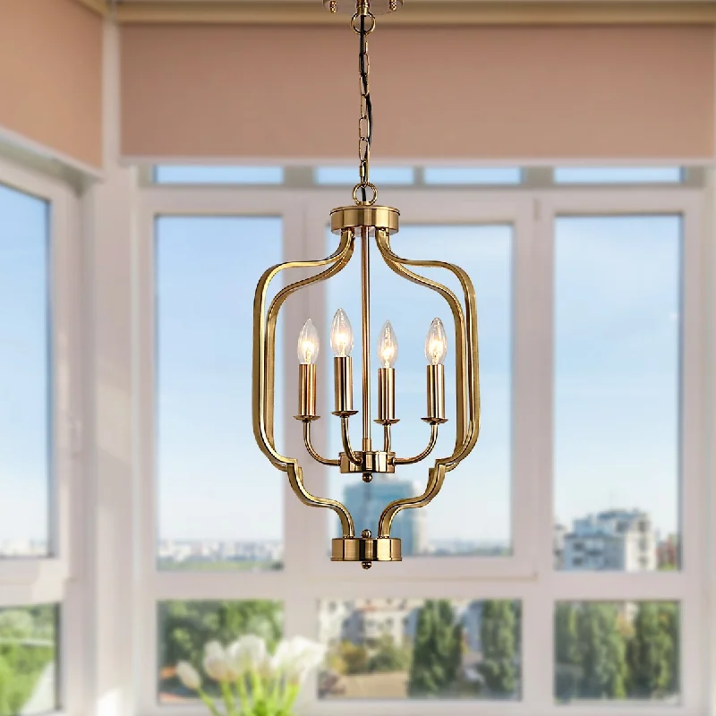 Chandeliers with Metal Frames in Gold FinishChandeliers with Metal Frames in Gold Finish4-Light Chandelier Rustic Metal Pendant Light Adjustable Height oval Pendant Ceiling Hanging Light