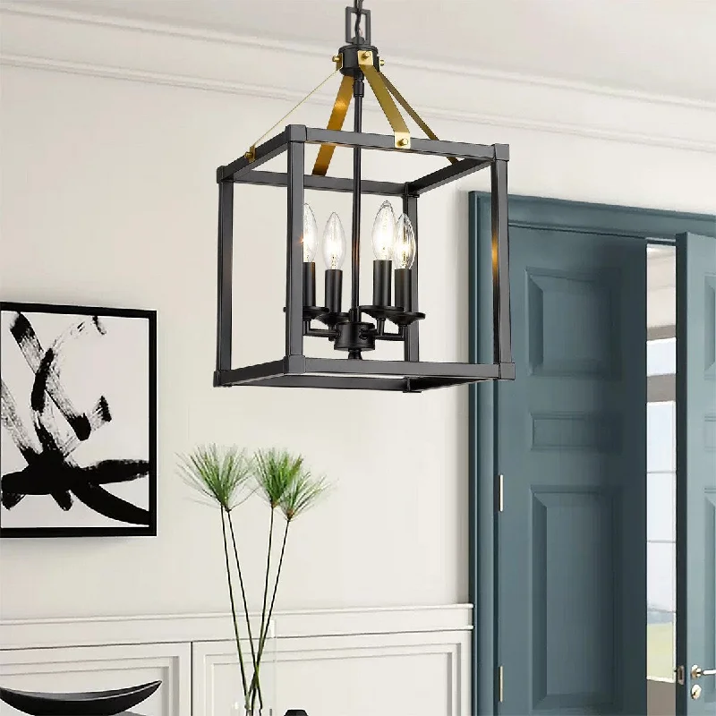 Traditional Brass Chandeliers for Classic InteriorsTraditional Brass Chandeliers for Classic Interiors4 - Light Lantern Square Chandelier