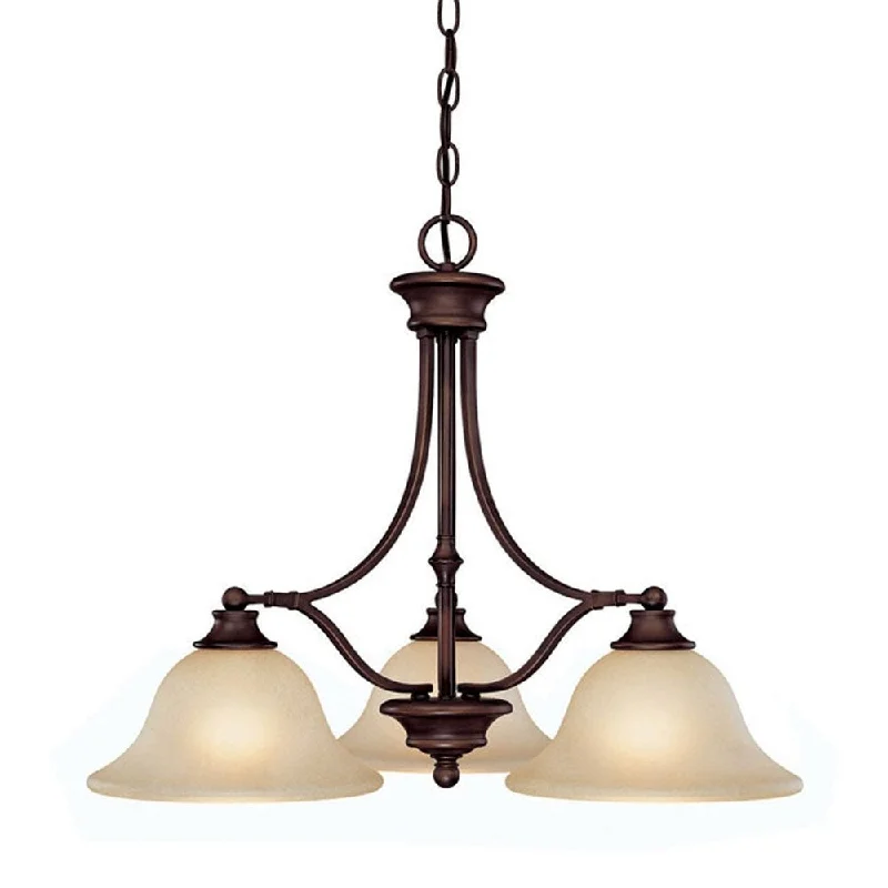 Chandeliers with Frosted Glass for a Softer Light DiffusionChandeliers with Frosted Glass for a Softer Light DiffusionBelmont 3-light Burnished Bronze Chandelier