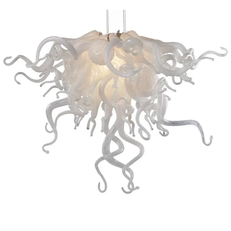 Bohemian - Style Beaded Chandeliers for Eclectic DecorBohemian - Style Beaded Chandeliers for Eclectic DecorBlown Glass Chandelier Chic White Chihuly Style