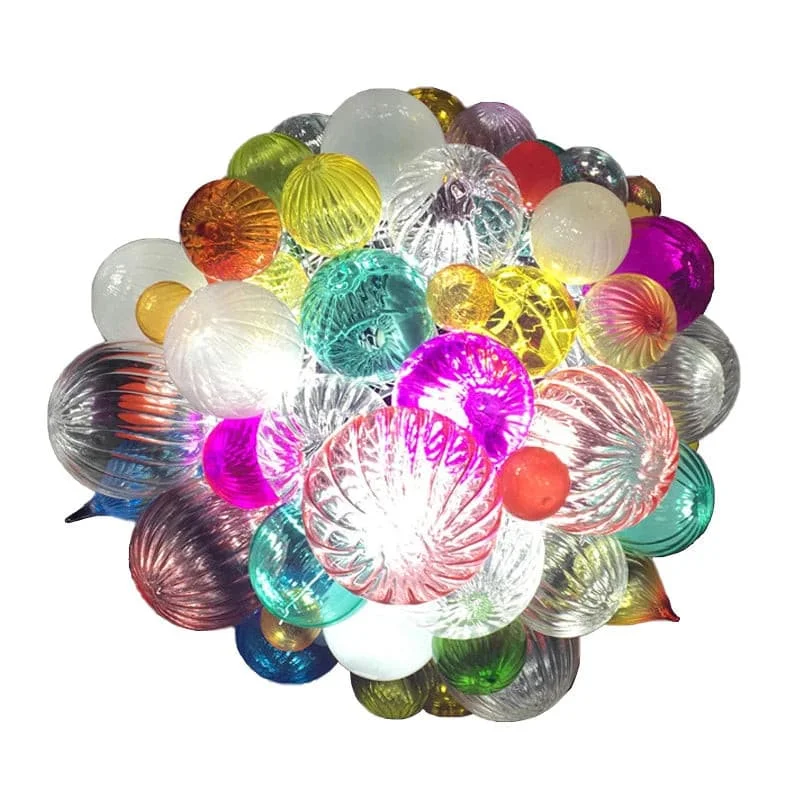Chandeliers for Dining Rooms to Set the Mood for MealsChandeliers for Dining Rooms to Set the Mood for MealsBlown Glass Bubbles Chandelier Colorful Sculpture