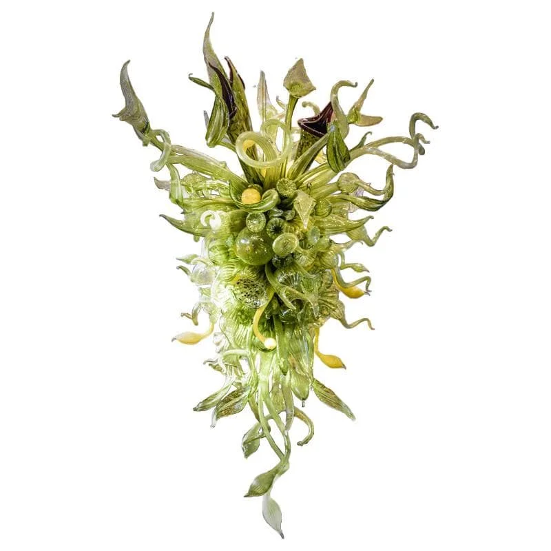 Large Chandeliers for Grand Halls and FoyersLarge Chandeliers for Grand Halls and FoyersBlown Glass Chandelier Grass Green Chihuly Style
