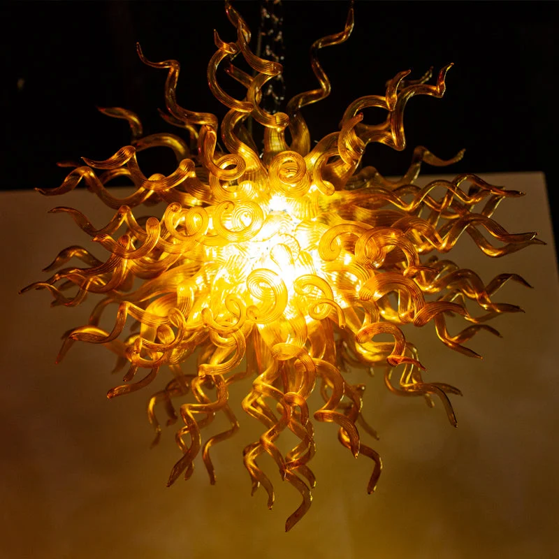 Traditional Brass Chandeliers for Classic InteriorsTraditional Brass Chandeliers for Classic InteriorsGolden Sun Rising Chihuly Style Chandelier Art Lighting