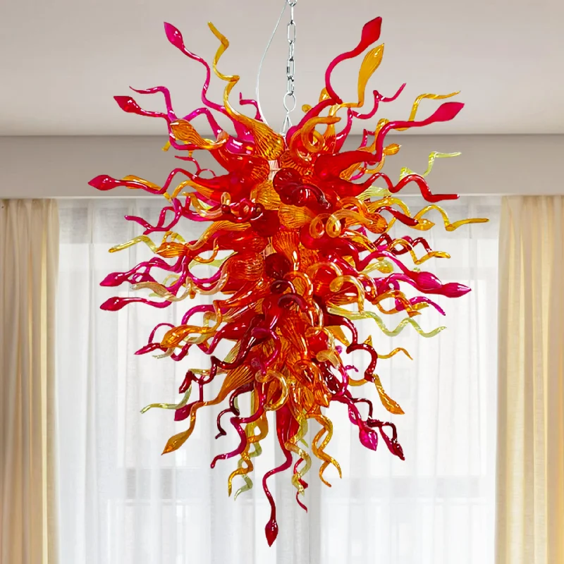 Chandeliers with Venetian Glass for a Luxurious LookChandeliers with Venetian Glass for a Luxurious LookSun Flare Blown Glass Chandelier Chihuly Style Red Amber And Violet