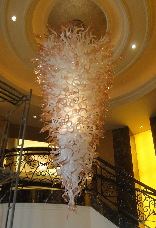 Chandeliers with Metal Frames in Bronze FinishChandeliers with Metal Frames in Bronze FinishMilk And Honey Chihuly Style Blown Glass Chandelier Large Size