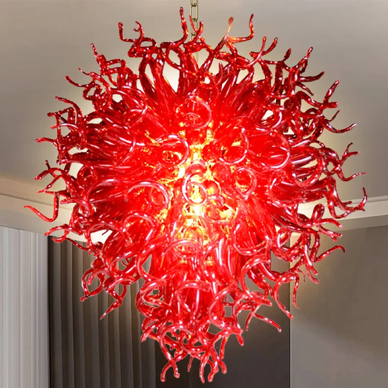 Chandeliers for Living Rooms to Create a Focal PointChandeliers for Living Rooms to Create a Focal PointRed Large Chihuly Style Blown Glass Chandelier