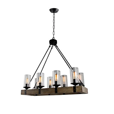 Chandeliers with Metal Frames in Bronze FinishChandeliers with Metal Frames in Bronze FinishC62-8
