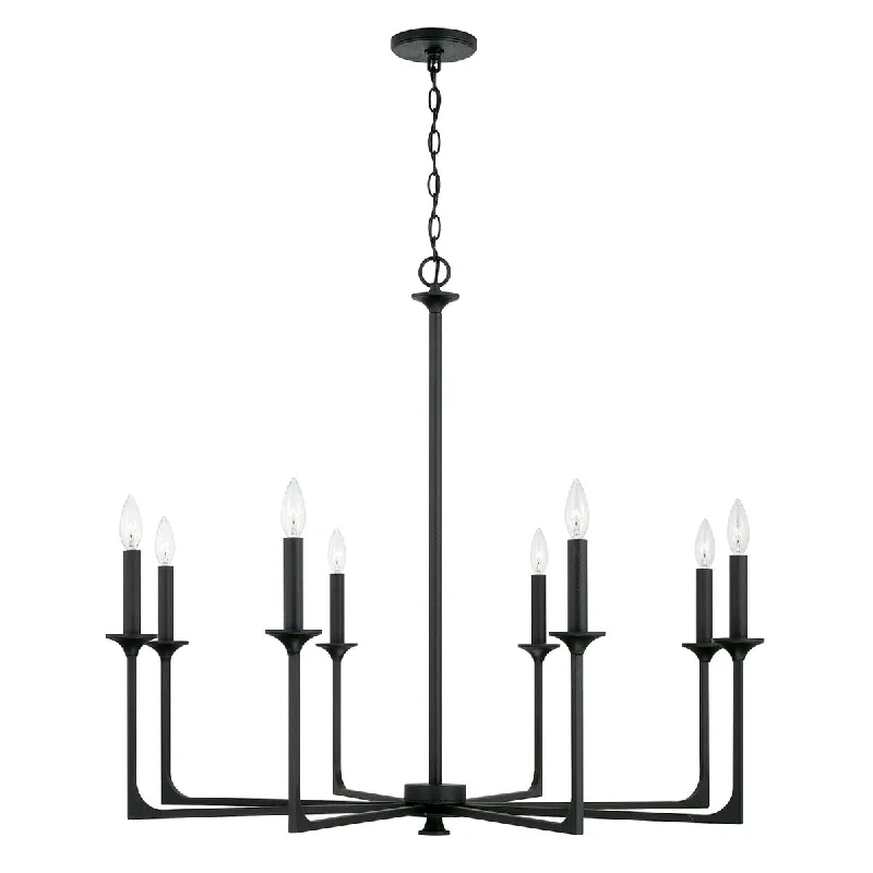 Chandeliers with Frosted Glass for a Softer Light DiffusionChandeliers with Frosted Glass for a Softer Light DiffusionClint 37.75" 8-light Black Iron Chandelier