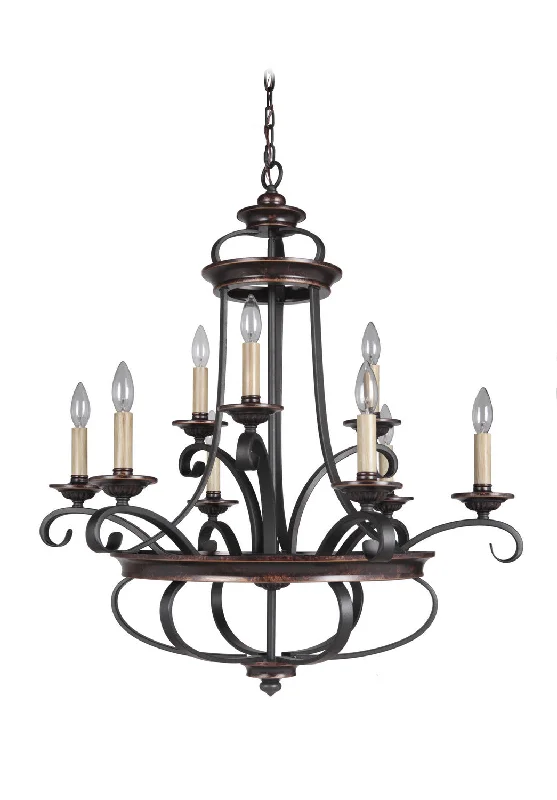 Chandeliers with Pendant Lights for a Stylish LookChandeliers with Pendant Lights for a Stylish LookCraftmade Stafford 38729-AGTB Chandelier Light - Aged Bronze/Textured Black