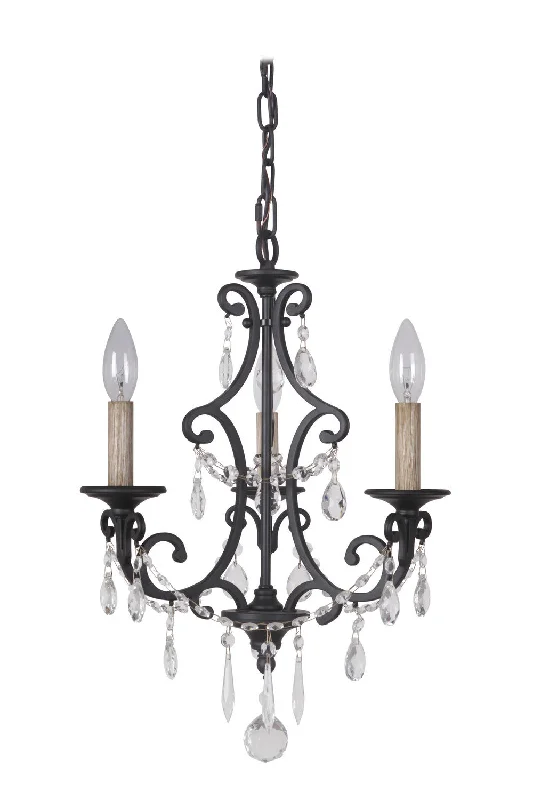 Small Chandeliers for Compact RoomsSmall Chandeliers for Compact RoomsCraftmade Bentley 38923-MBK Chandelier Light - Matte Black