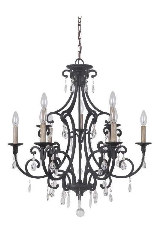 Chandeliers with Frosted Glass for a Softer Light DiffusionChandeliers with Frosted Glass for a Softer Light DiffusionCraftmade Bentley 38929-MBK Chandelier Light - Matte Black