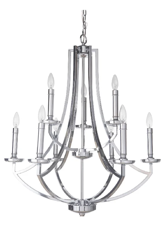 Chandeliers with Metal Frames in Gold FinishChandeliers with Metal Frames in Gold FinishCraftmade Hayden 40029-CH Chandelier Light - Chrome