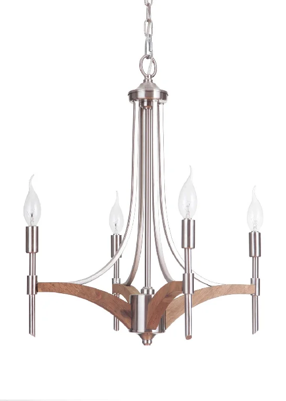 Mini Chandeliers for Adding Charm to Small SpacesMini Chandeliers for Adding Charm to Small SpacesCraftmade Tahoe 40324-BNKWB Chandelier Light - Brushed Nickel/Whiskey Barrel