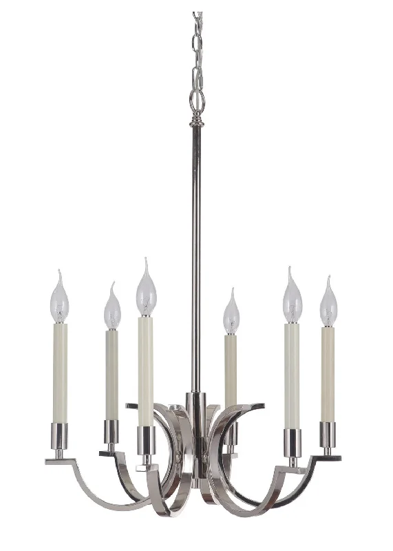 Chandeliers with Multiple Lights for Maximum IlluminationChandeliers with Multiple Lights for Maximum IlluminationCraftmade Crescent 40426-PLN Chandelier Light - Polished Nickel