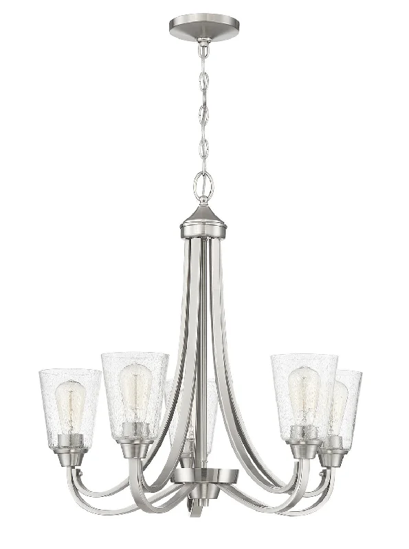 Chandeliers with Multiple Lights for Maximum IlluminationChandeliers with Multiple Lights for Maximum IlluminationCraftmade Grace 41925-BNK-CS Chandelier Light - Brushed Polished Nickel