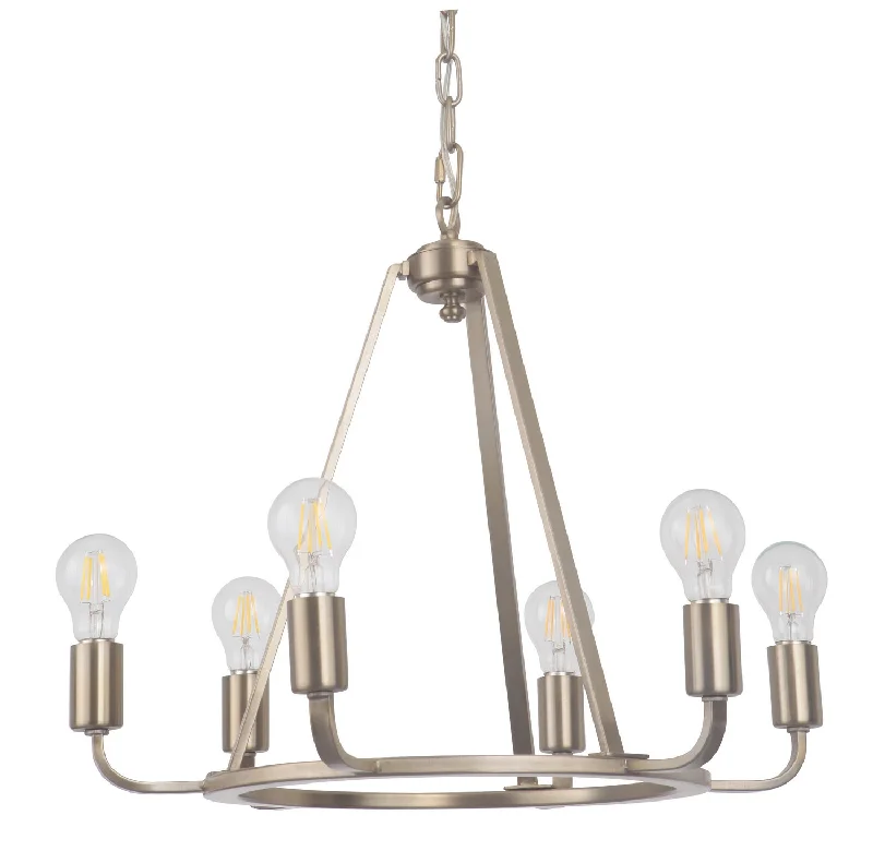 Small Chandeliers for Compact RoomsSmall Chandeliers for Compact RoomsCraftmade Arc 45926-SB Chandelier Light - Satin Brass