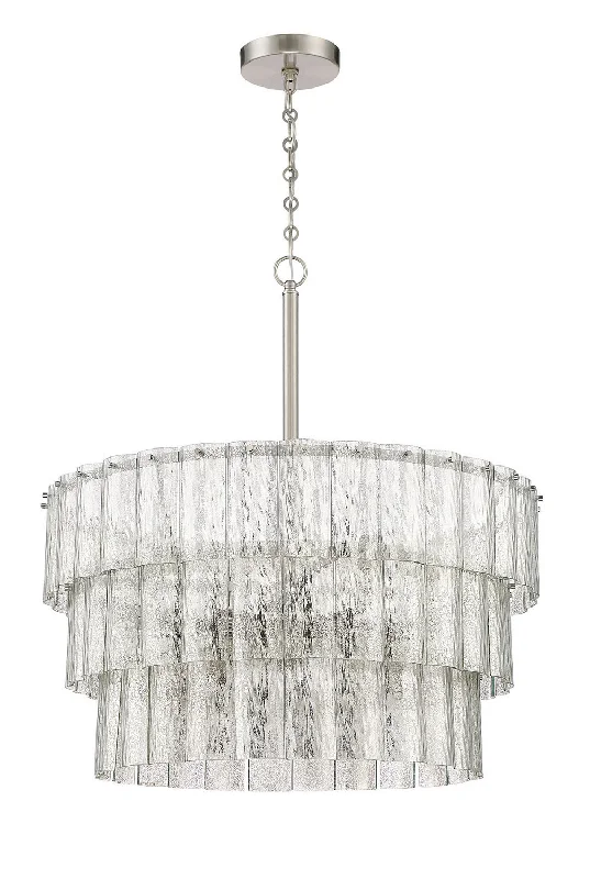 Chandeliers with Colored Glass for a Splash of ColorChandeliers with Colored Glass for a Splash of ColorCraftmade Museo 48690-BNK Chandelier Light - Brushed Polished Nickel