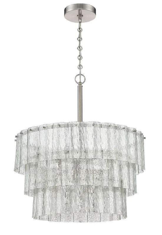 Chandeliers with Colored Glass for a Splash of ColorChandeliers with Colored Glass for a Splash of ColorCraftmade Museo 48696-BNK Chandelier Light - Brushed Polished Nickel