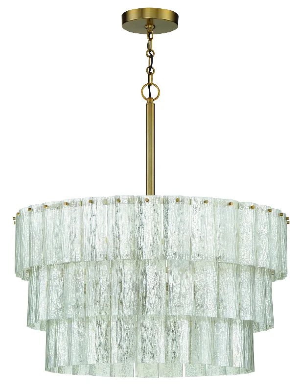 Chandeliers with Clear Crystal for a Sparkling EffectChandeliers with Clear Crystal for a Sparkling EffectCraftmade Museo 48696-SB Chandelier Light - Satin Brass