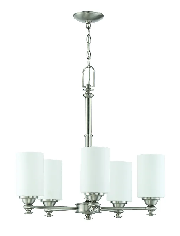 Chandeliers with Metal Frames in Copper FinishChandeliers with Metal Frames in Copper FinishCraftmade Dardyn 49825-BNK Chandelier Light - Brushed Polished Nickel