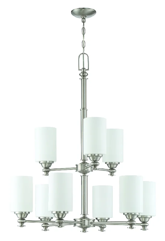 Chandeliers with Metal Frames in Black FinishChandeliers with Metal Frames in Black FinishCraftmade Dardyn 49829-BNK Chandelier Light - Brushed Polished Nickel