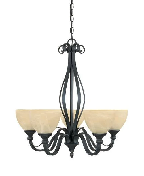 Chandeliers with Colored Glass for a Splash of ColorChandeliers with Colored Glass for a Splash of Color82885-BNB - Burnished Bronze 5 Light Del Amo Chandelier