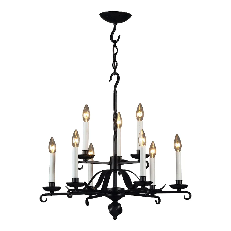 Chandeliers with Venetian Glass for a Luxurious LookChandeliers with Venetian Glass for a Luxurious LookBlacksmith Collection Matte Black Finish