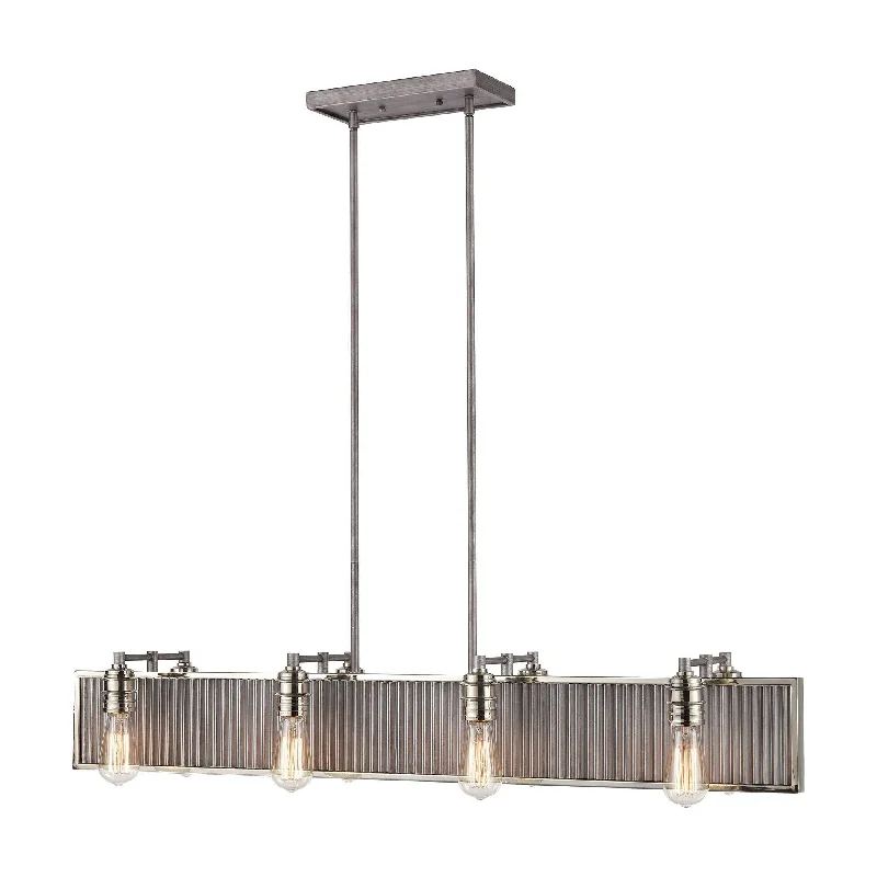Industrial Iron Chandeliers for Loft - Inspired SpacesIndustrial Iron Chandeliers for Loft - Inspired SpacesCorrugated Steel 43" Wide 8-Light Chandelier