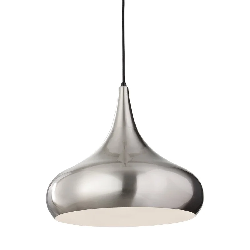 Chandeliers with Metal Frames in Bronze FinishChandeliers with Metal Frames in Bronze FinishFeiss Belle 1 Light Brushed Steel Chandelier - Light Beso
