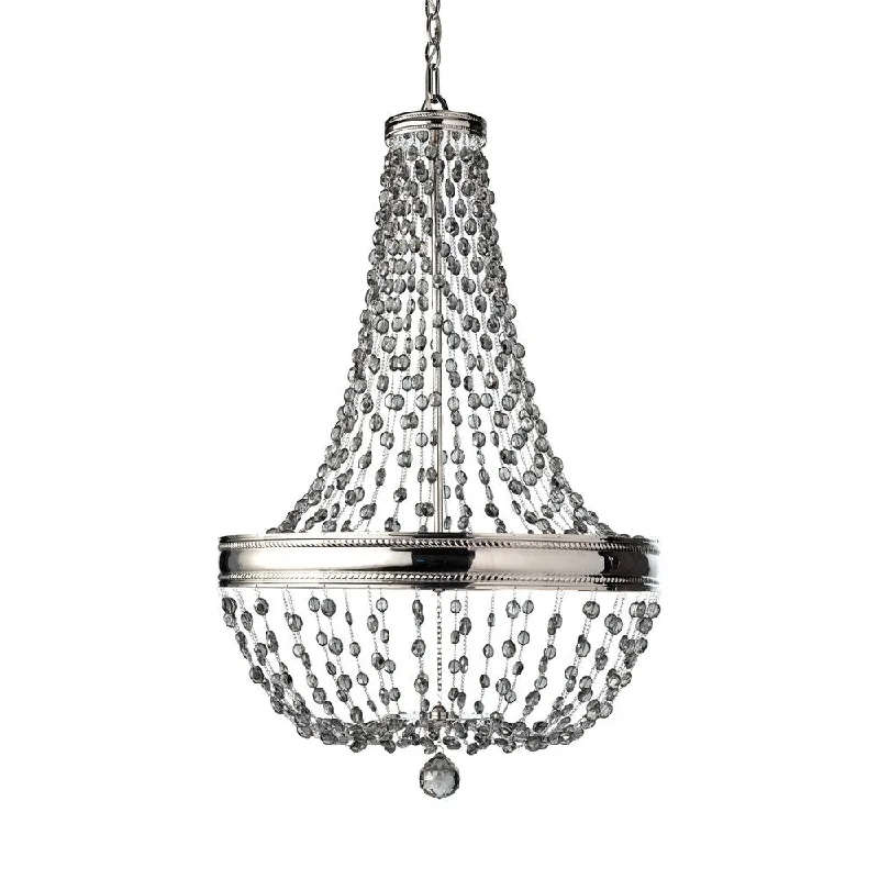 Chandeliers with Metal Frames in Black FinishChandeliers with Metal Frames in Black FinishFeiss Malia 8 Light Polished Nickel Chandelier - Polished Nickel