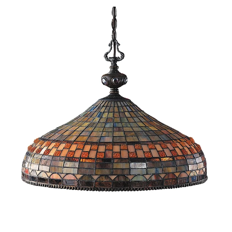 Mini Chandeliers for Adding Charm to Small SpacesMini Chandeliers for Adding Charm to Small SpacesJewelstone 3-Light Chandelier in Classic Bronze with Tiffany Style Glass ELK Lighting