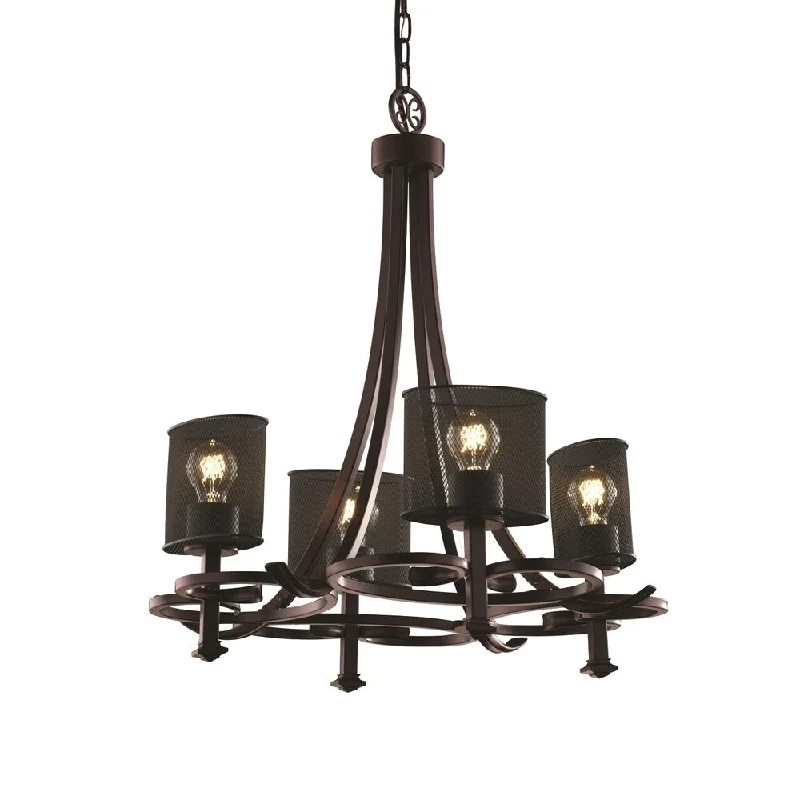 Small Chandeliers for Compact RoomsSmall Chandeliers for Compact RoomsJustice Design Arcadia 4-light Uplight Chandelier, Dark Bronze