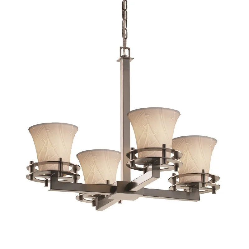 Chandeliers with Murano Glass for a High - End Artistic TouchChandeliers with Murano Glass for a High - End Artistic TouchJustice Design Limoges Circa 4-Light Chandelier, Nickel
