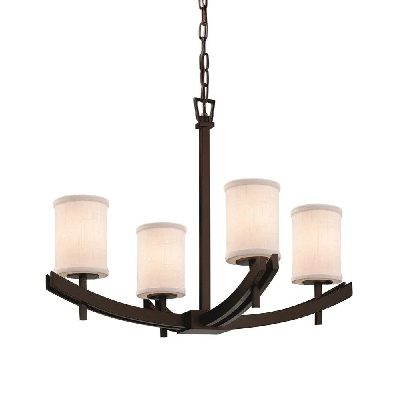 French Country Chandeliers with a Romantic AuraFrench Country Chandeliers with a Romantic AuraJustice Design Textile Archway 4-light Bronze Chandelier