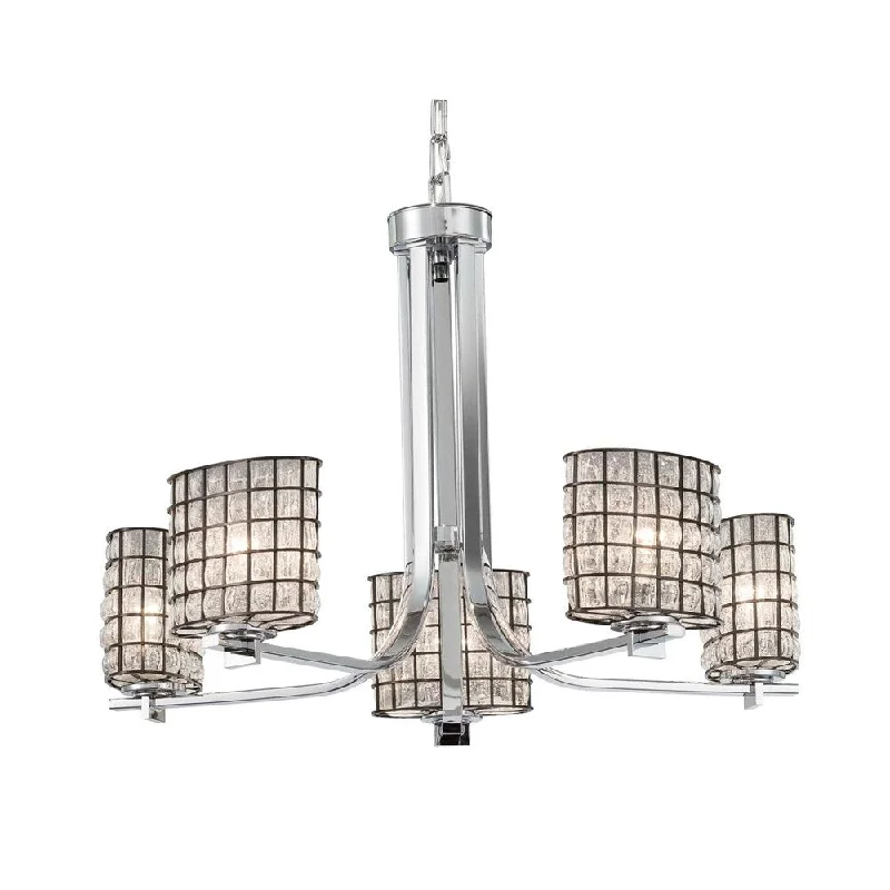 Chandeliers with Metal Frames in Black FinishChandeliers with Metal Frames in Black FinishJustice Design Wire Glass Era 5-light Polished Chrome Chandelier, Grid with Clear Bubbles Oval Shade - Polished Chrome Chandeliers with Metal Frames in Black FinishChandeliers with Metal Frames in Black FinishJustice Design Wire Glass Era 5-light Polished Chrome Chandelier, Grid with Clear Bubbles Oval Shade - Polished Chrome