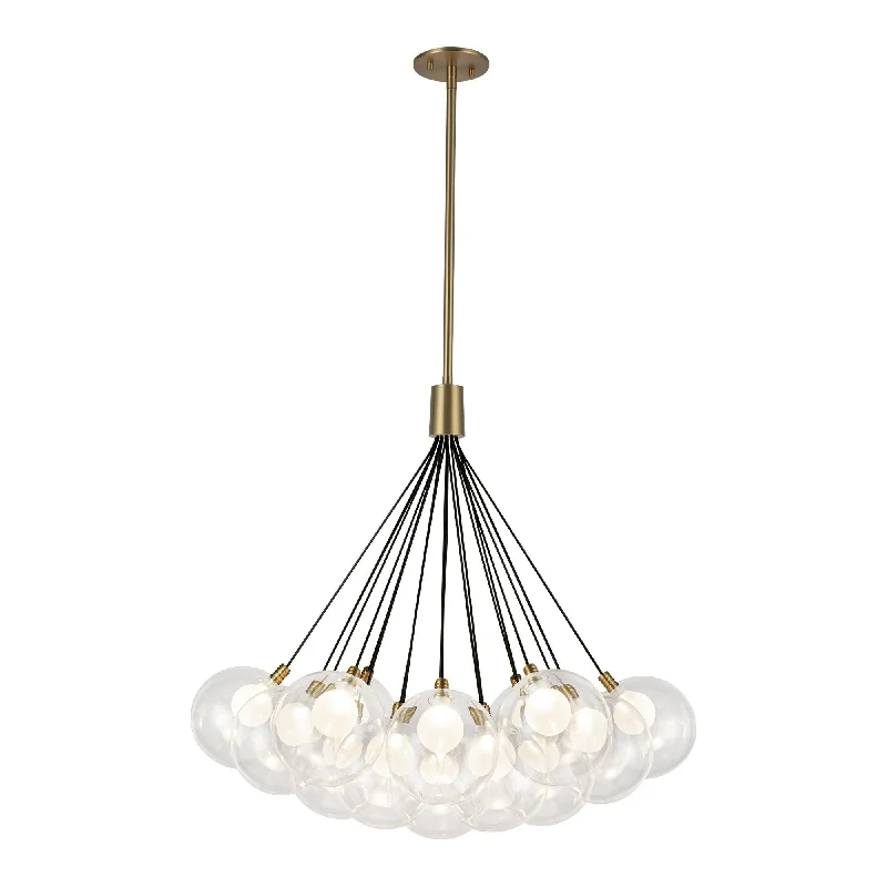 Chandeliers with Metal Frames in Black FinishChandeliers with Metal Frames in Black FinishBolla 28" LED Chandelier