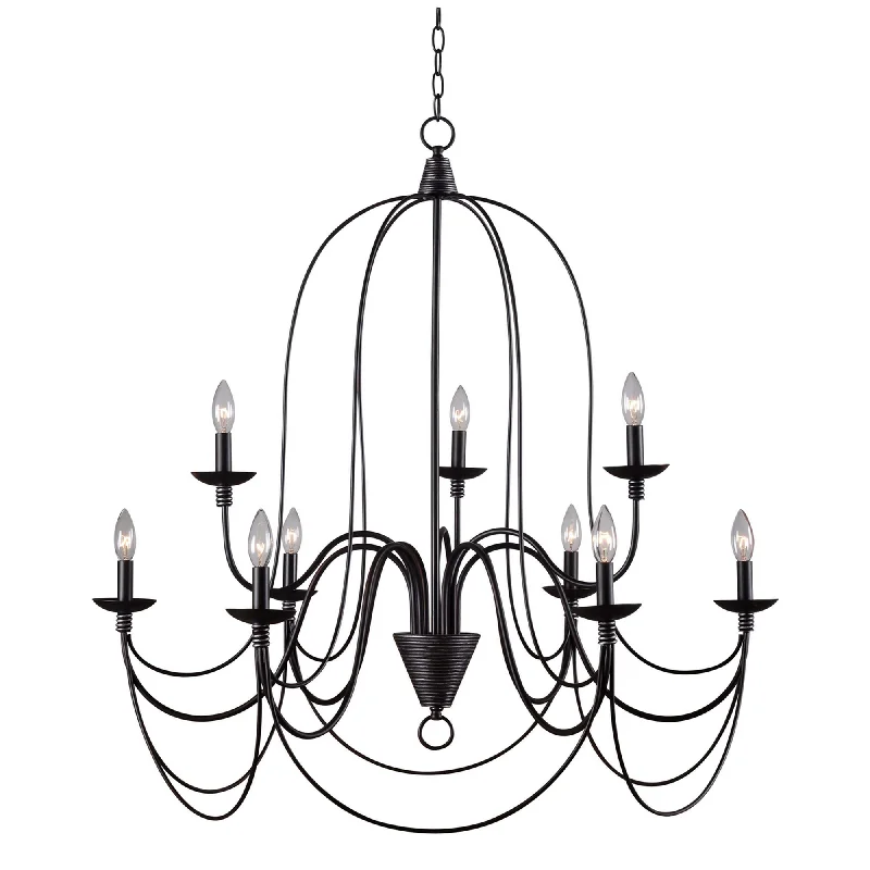 Chandeliers with Metal Frames in Silver FinishChandeliers with Metal Frames in Silver FinishL009MB