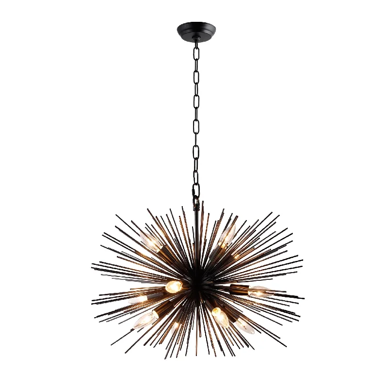 Chandeliers with Metal Frames in Bronze FinishChandeliers with Metal Frames in Bronze FinishLZ3349-12-BA