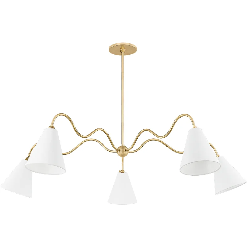 Chandeliers with Frosted Glass for a Softer Light DiffusionChandeliers with Frosted Glass for a Softer Light DiffusionOnda 5-Light Chandelier